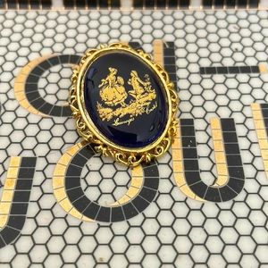 Limoges Castel Brooch